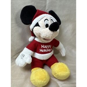 Disney Mickey Mouse 9" Plush Toy Happy Holidays "DanDee Collectors Choice" Santa